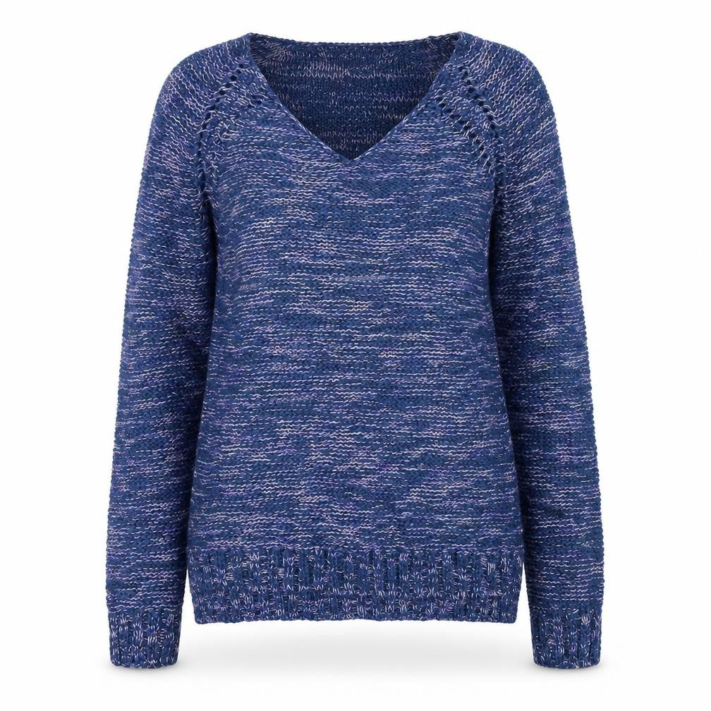 Womens UK Size M Papaya Blue Pullover Jumper