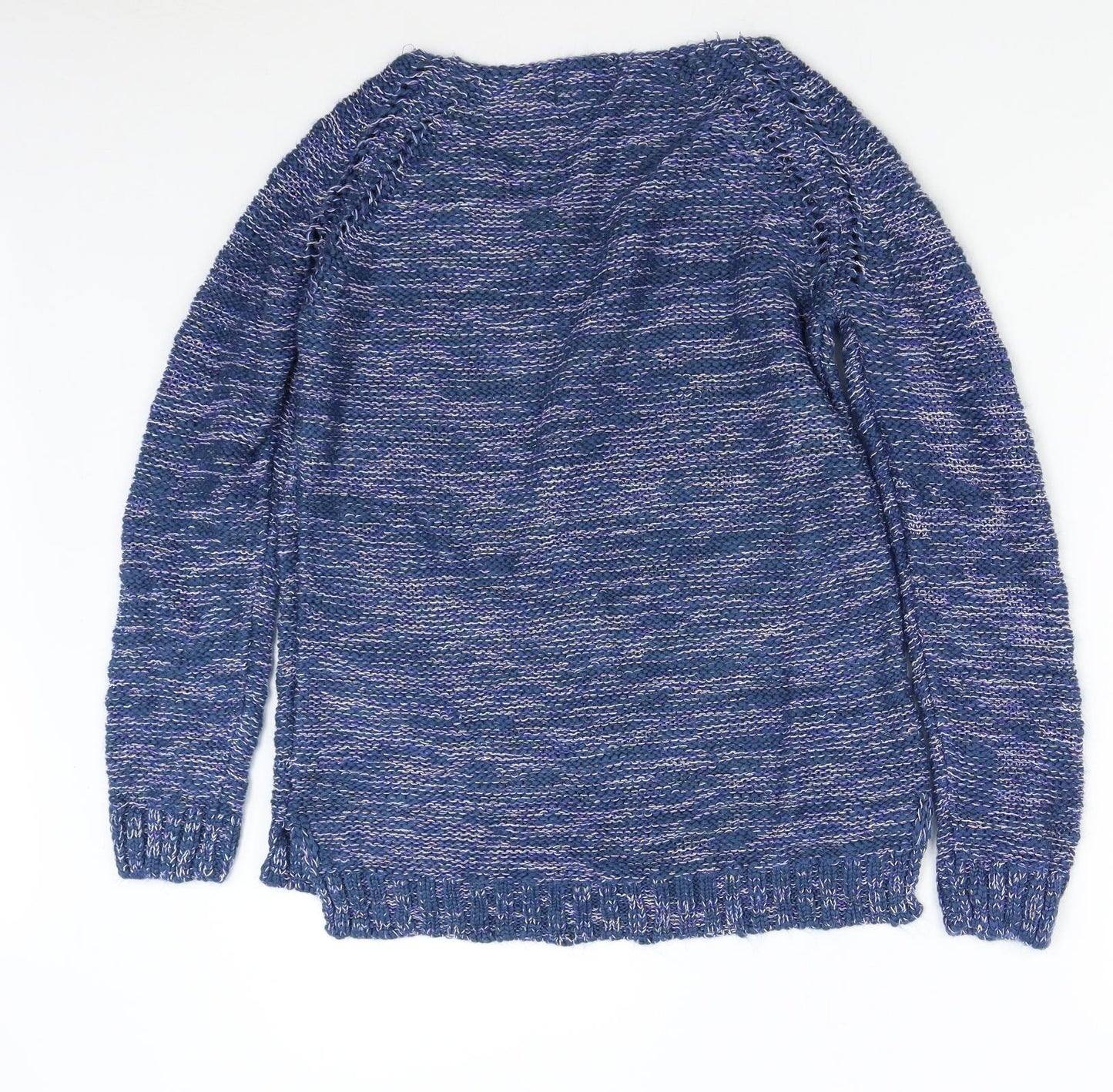 Womens UK Size M Papaya Blue Pullover Jumper