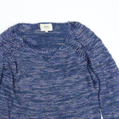 Womens UK Size M Papaya Blue Pullover Jumper