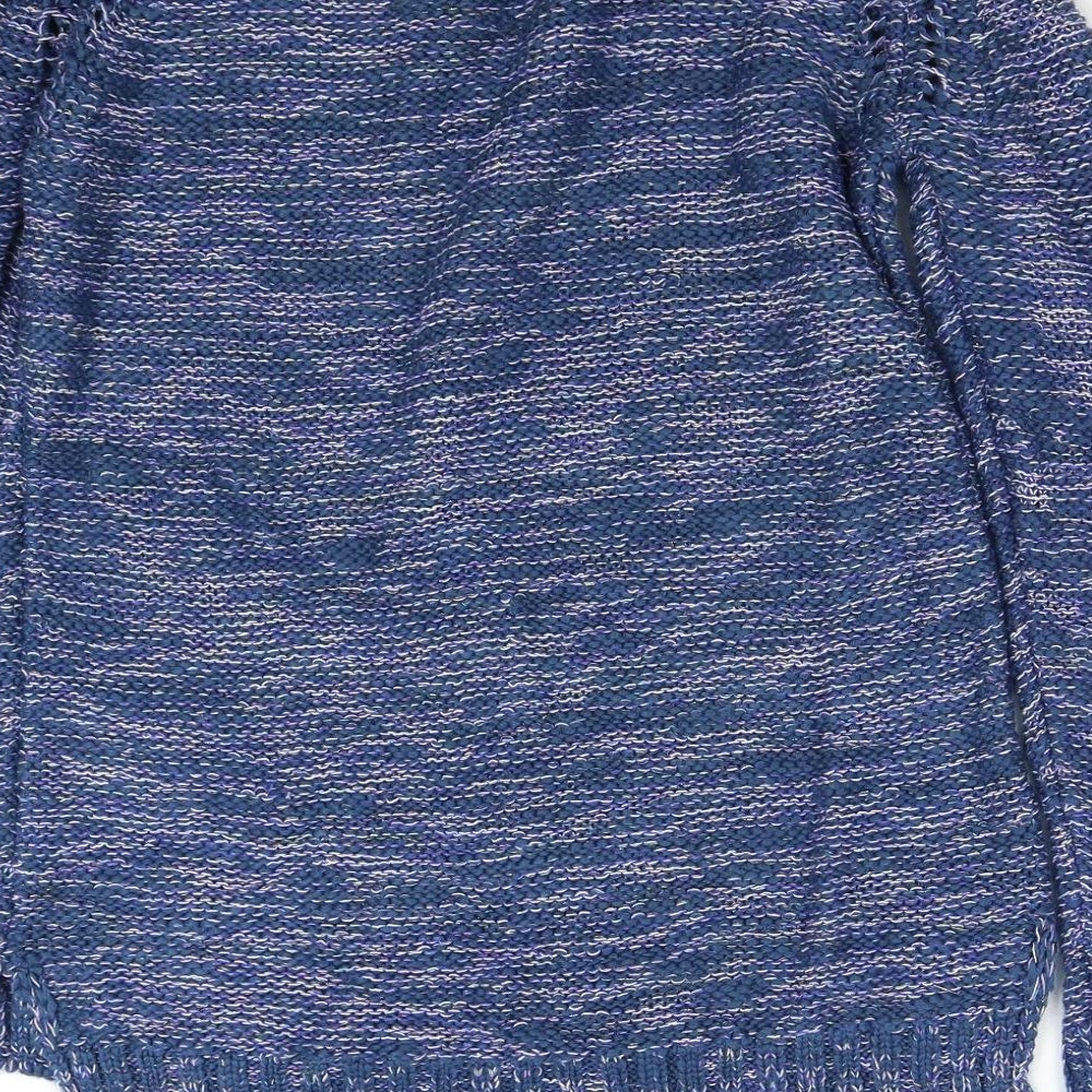 Womens UK Size M Papaya Blue Pullover Jumper
