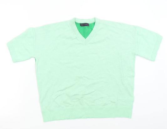 Womens UK Size 14 M&S Green Pullover Jumper