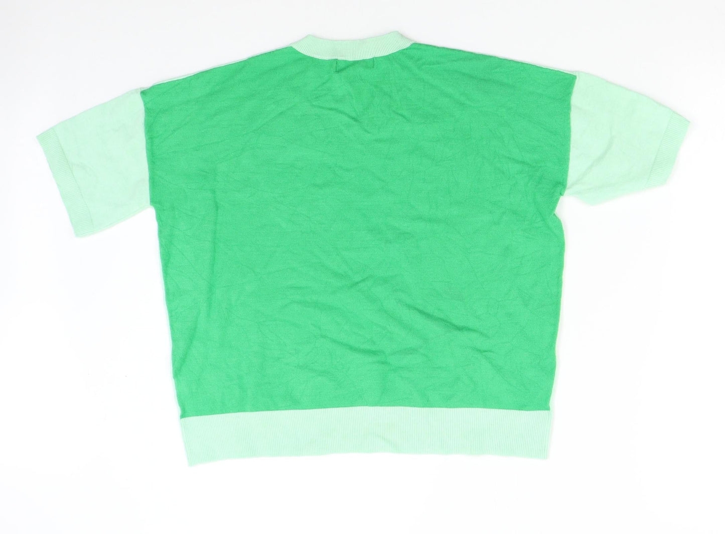 Womens UK Size 14 M&S Green Pullover Jumper