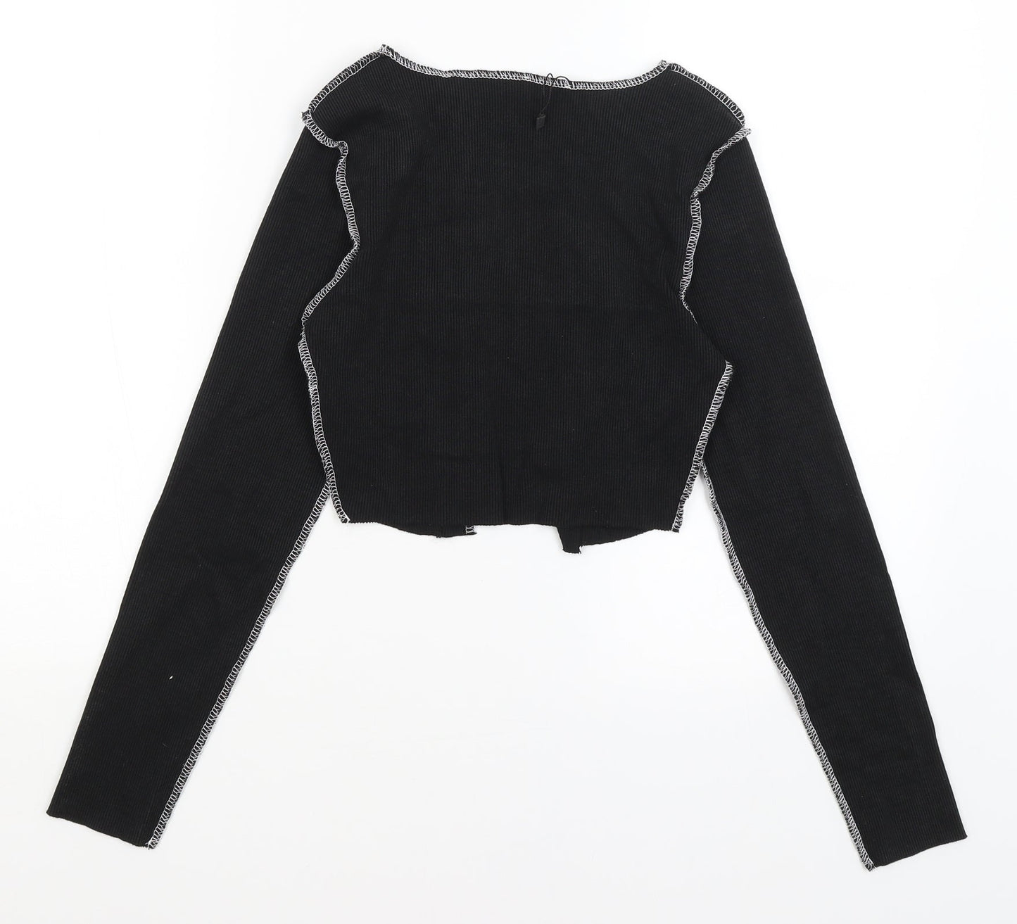 Womens UK Size 10 Boohoo Black Shrug Jumper