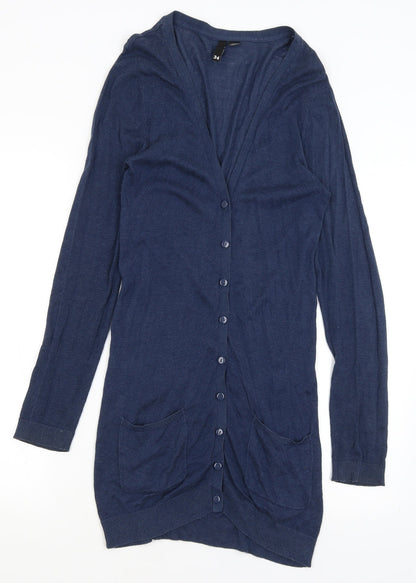 Womens UK Size 6 Divided Blue Cardigan Jumper