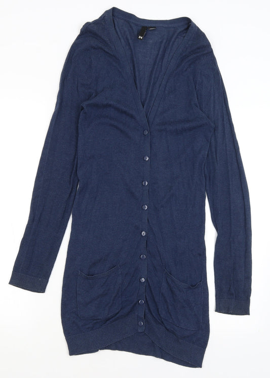 Womens UK Size 6 Divided Blue Cardigan Jumper