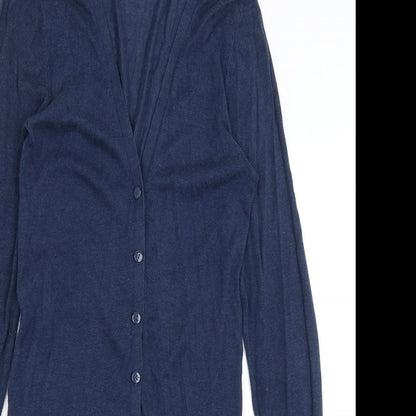 Womens UK Size 6 Divided Blue Cardigan Jumper