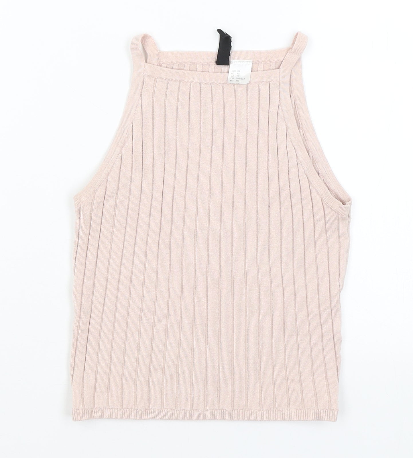 Womens UK Size XS Divided Pink Cropped Tank