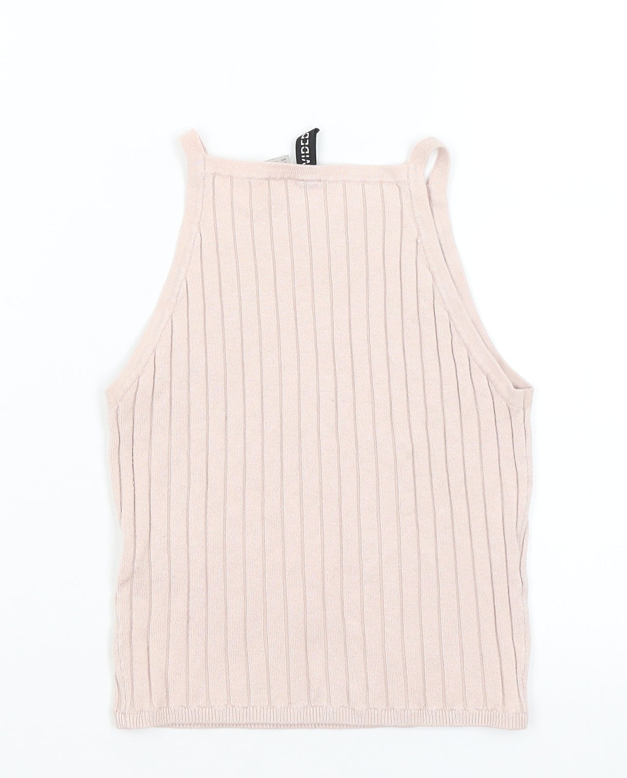 Womens UK Size XS Divided Pink Cropped Tank
