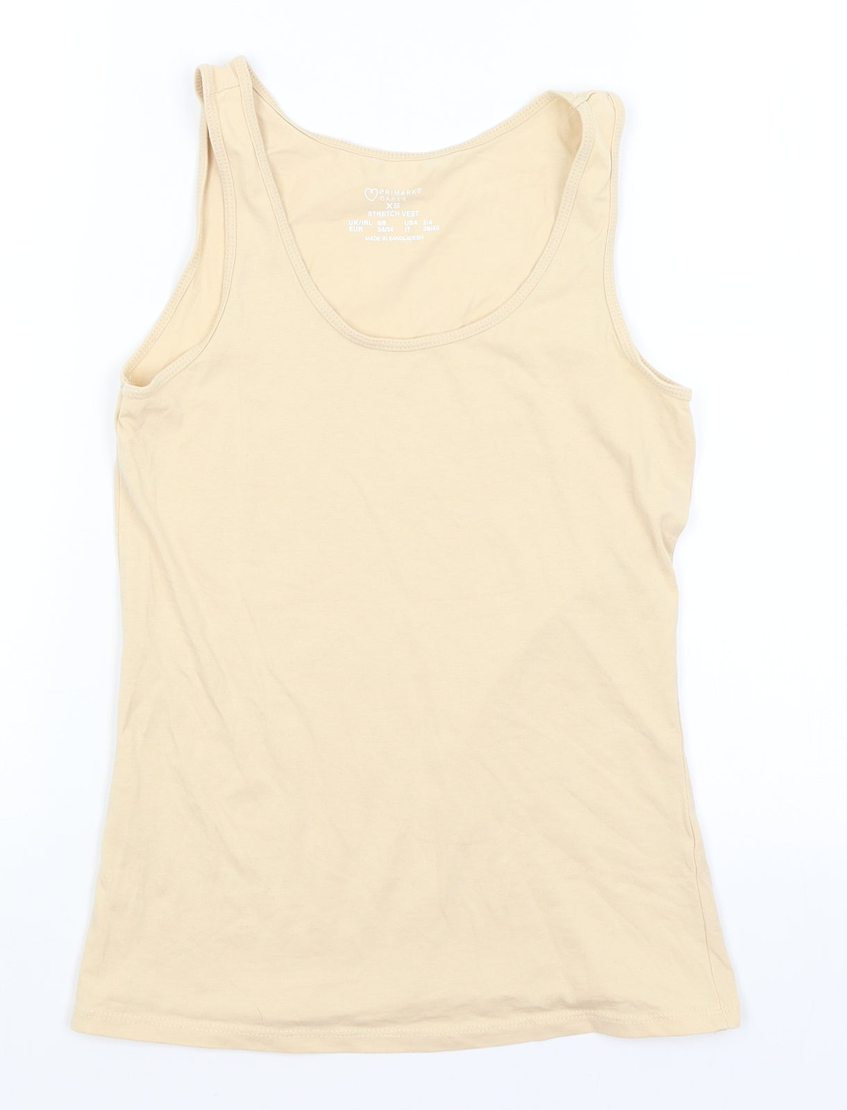 Primark Womens Beige   Basic Tank Size XS