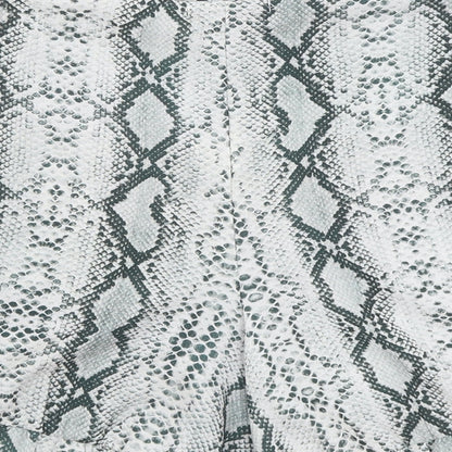 Pretty Little Thing Womens Green Animal Print  Paperbag Shorts Size 8