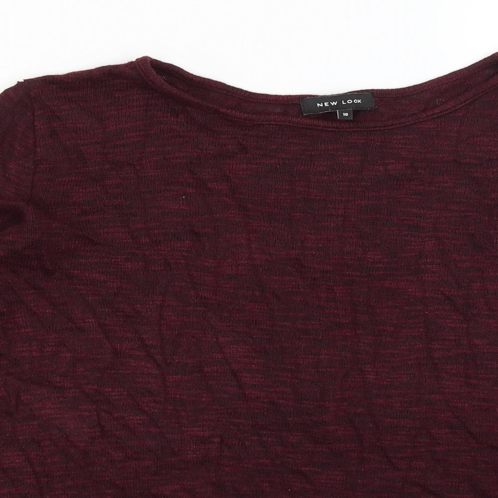 Womens UK Size 10 New Look Red Pullover Jumper