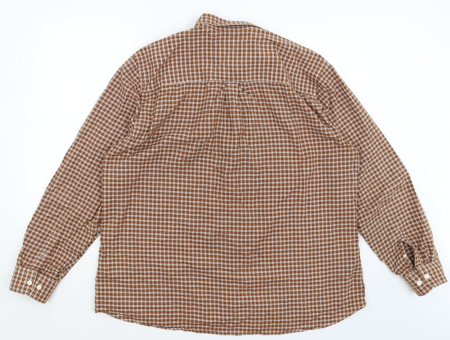 Mens UK Size 2XL Burton Brown  Button-Up Long Sleeve Casual Shirt