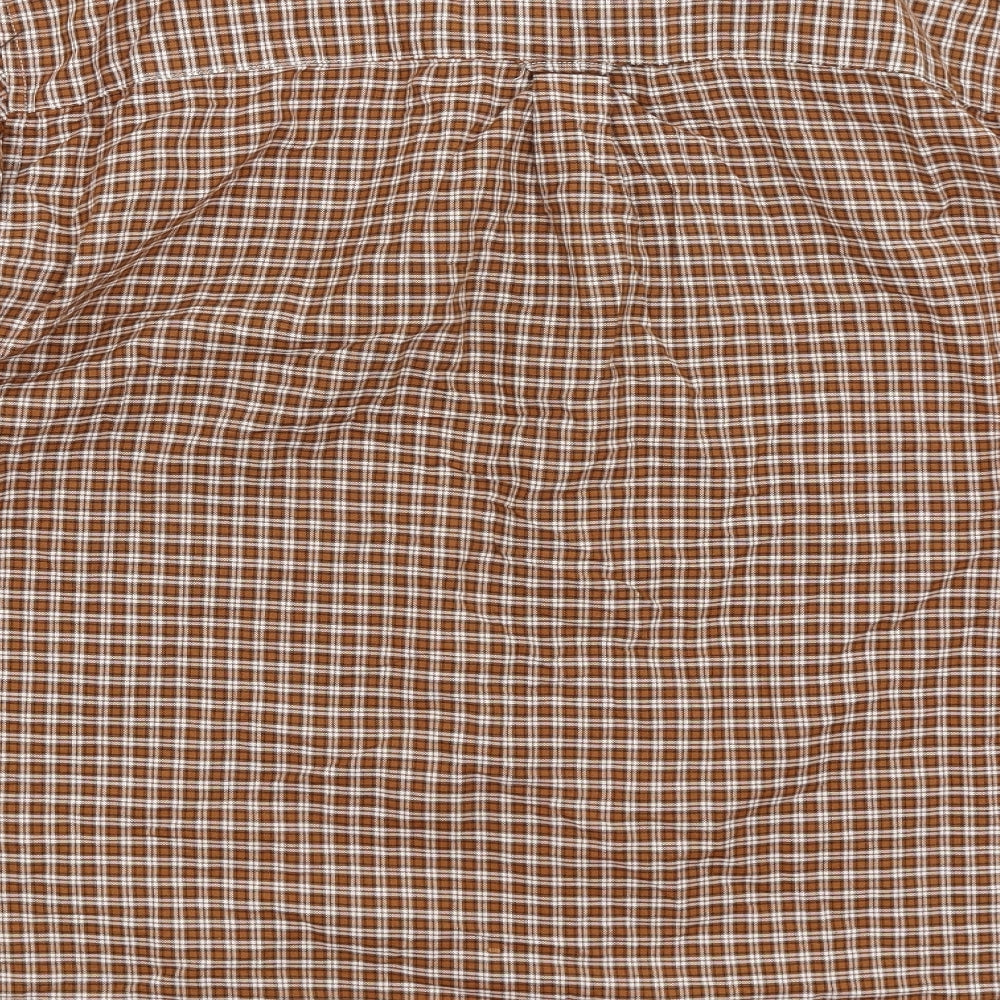 Mens UK Size 2XL Burton Brown  Button-Up Long Sleeve Casual Shirt