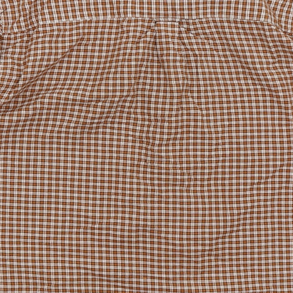 Mens UK Size 2XL Burton Brown  Button-Up Long Sleeve Casual Shirt