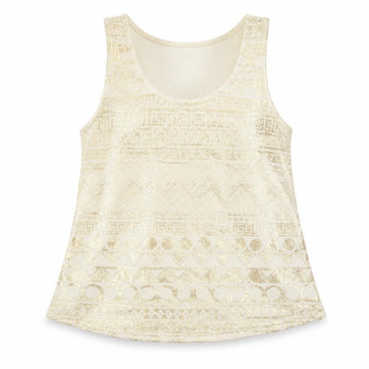 Front view of Glow women’s gold basic tank, size S