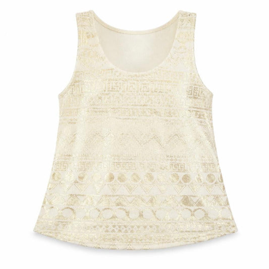 Front view of Glow women’s gold basic tank, size S