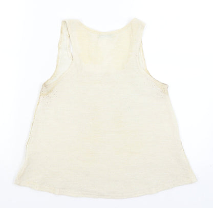 Back view of Glow women’s gold basic tank, size S