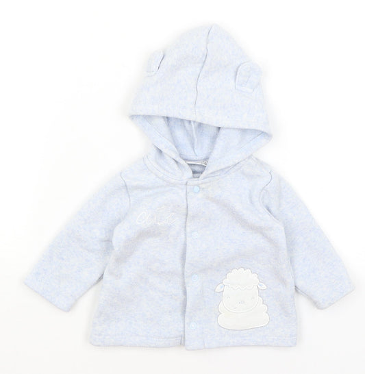 Watch Me Grow Baby Blue   Cardigan Jumper Size 3-6 Months  - Cute