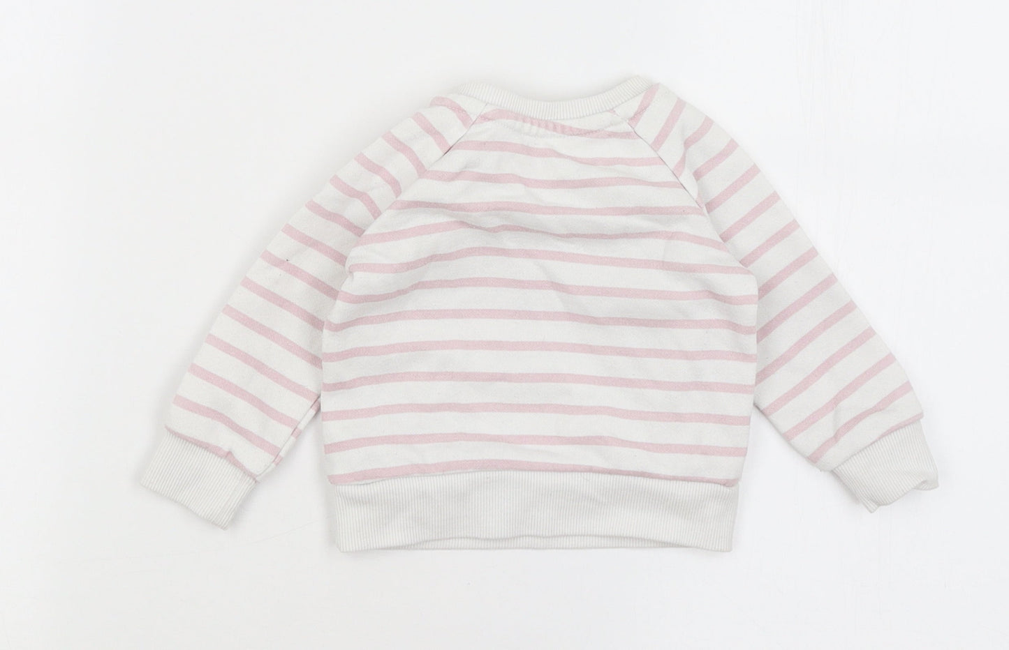 Primark Baby White Striped  Pullover Jumper Size 3-6 Months  - You Make Me Smile