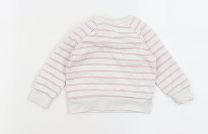 Primark Baby White Striped  Pullover Jumper Size 3-6 Months  - You Make Me Smile