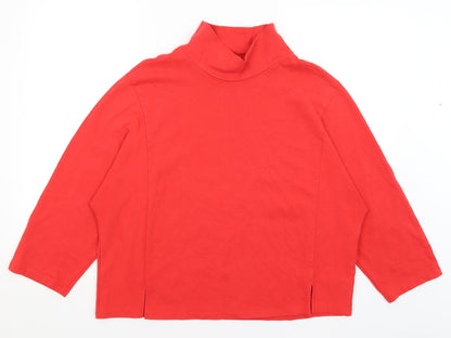 Womens UK Size 16 M&S Red Pullover Jumper