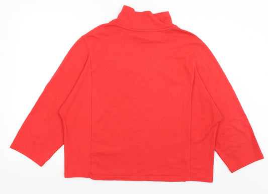 Womens UK Size 16 M&S Red Pullover Jumper