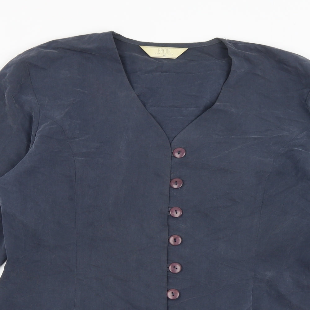 Prima Collection Womens Blue   Overcoat Coat Size 16