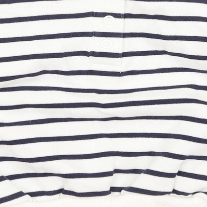 F&F Baby White Striped  Pullover Jumper Size 0-3 Months  - Strawberries