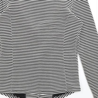 Papaya Womens Black Striped  Jacket Blazer Size 8