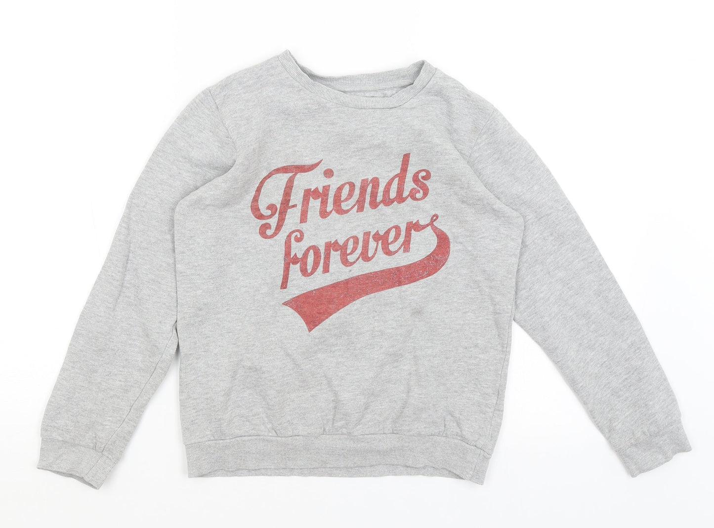 Pep & Co Girls Grey   Pullover Jumper Size 9-10 Years  - Friends Forever