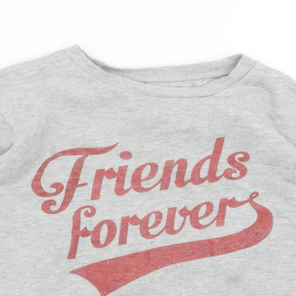 Pep & Co Girls Grey   Pullover Jumper Size 9-10 Years  - Friends Forever