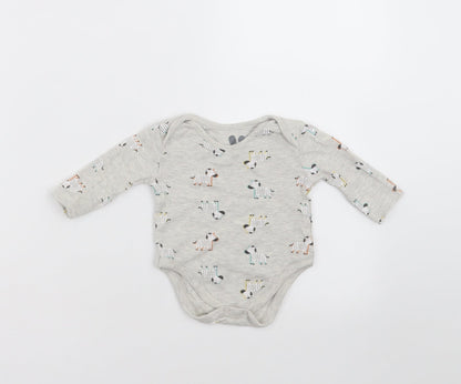 Very Baby Grey   Babygrow One-Piece Size 0-3 Months  - zebras