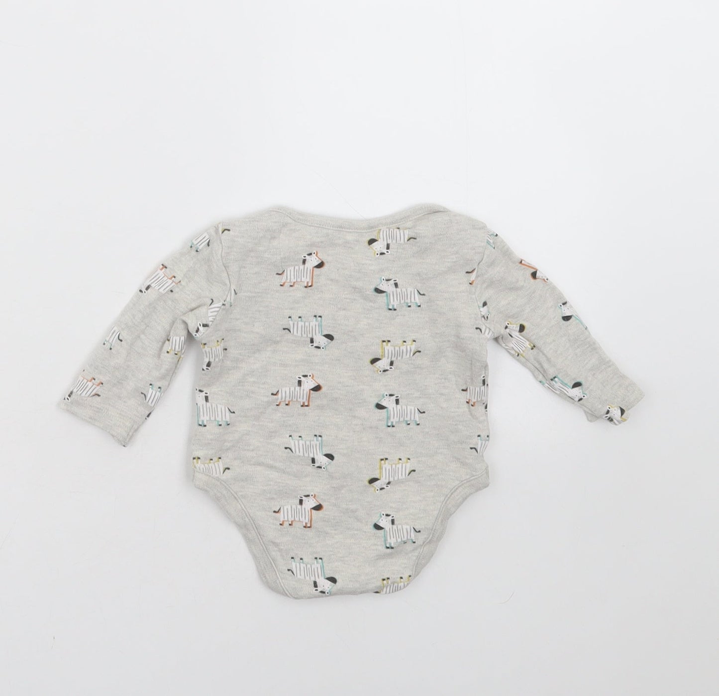 Very Baby Grey   Babygrow One-Piece Size 0-3 Months  - zebras
