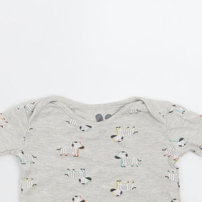 Very Baby Grey   Babygrow One-Piece Size 0-3 Months  - zebras