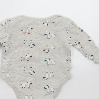 Very Baby Grey   Babygrow One-Piece Size 0-3 Months  - zebras
