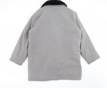 Back view of Effect women’s grey jacket coat, size UK 12