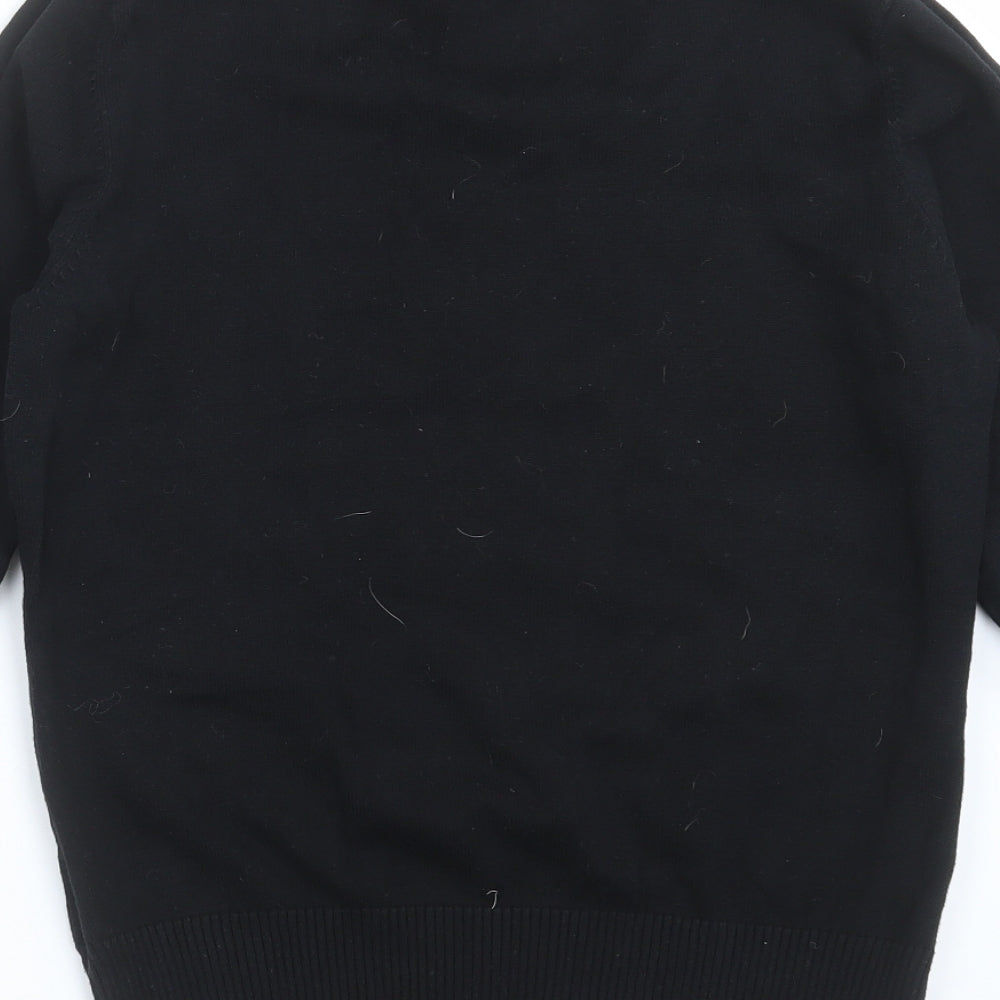 Betty Jackson Womens Black Striped Knit Pullover Jumper Size 12