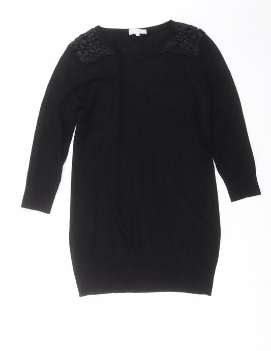 Womens UK Size 12 Red Herring Black Pullover Jumper
