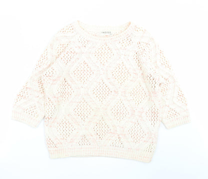 Womens UK Size 12 Marks and Spencer Ivory Pullover Jumper