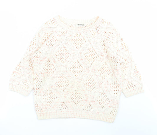 Womens UK Size 12 Marks and Spencer Ivory Pullover Jumper