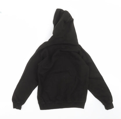 Awdis Boys Black   Pullover Hoodie Size 9-10 Years