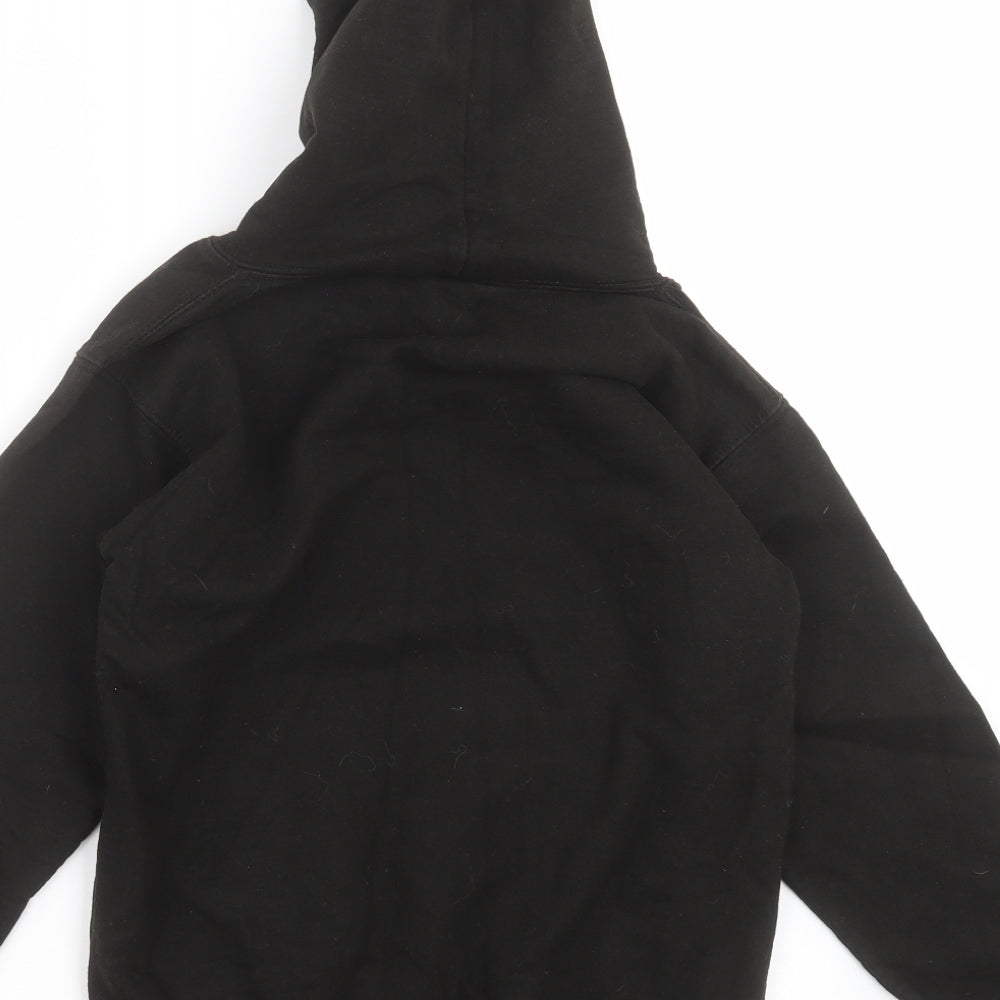 Awdis Boys Black   Pullover Hoodie Size 9-10 Years