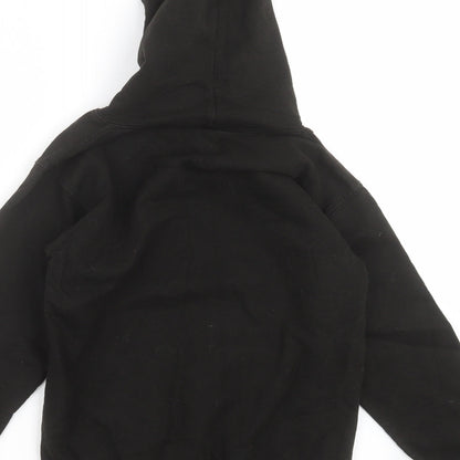 Awdis Boys Black   Pullover Hoodie Size 9-10 Years