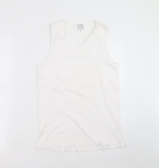 George Mens White    T-Shirt Size L
