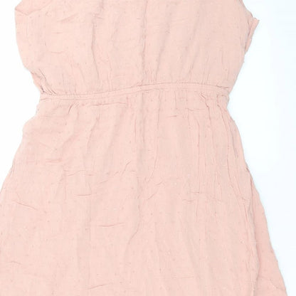 ml Womens Pink   Fit & Flare  Size S  - dotted pattern