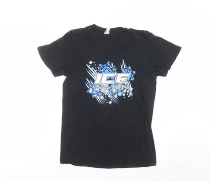 Mens UK Size S Gildan Black  T-Shirt