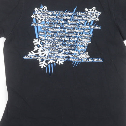 Mens UK Size S Gildan Black  T-Shirt