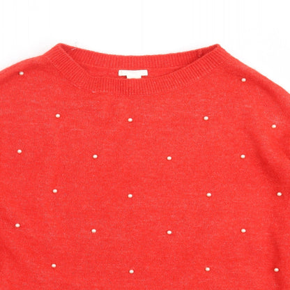 Womens UK Size L H&M Red Pullover Jumper