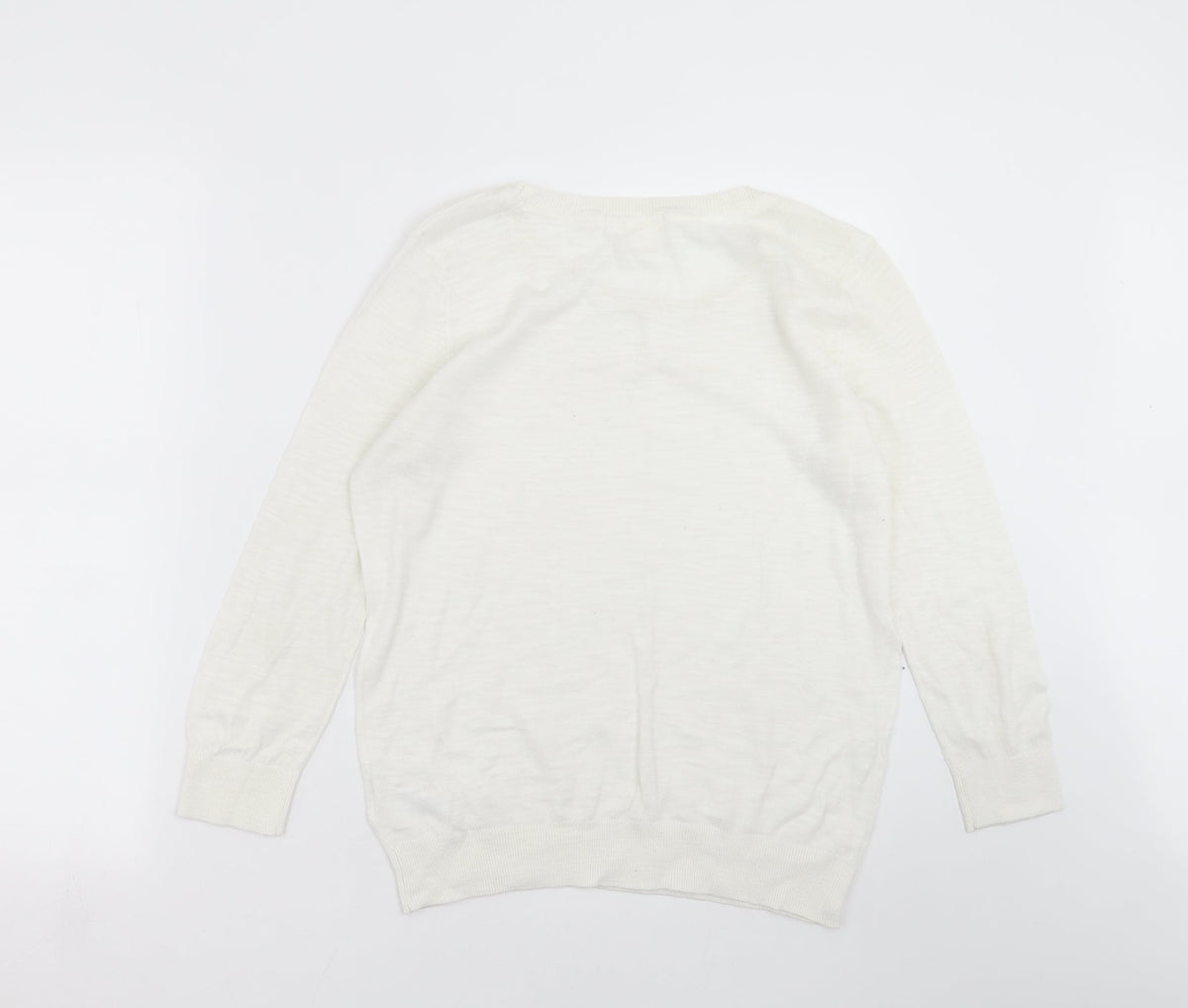 Womens UK Size M H&M White Pullover Jumper