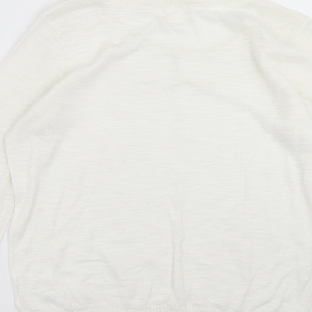 Womens UK Size M H&M White Pullover Jumper